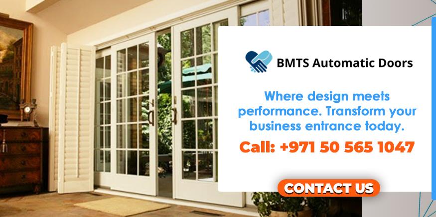 Contact us to transform your entrance with automatic sliding doors in uae with BMTS